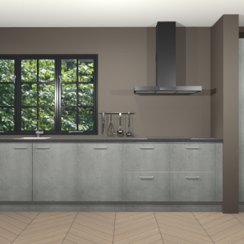 Beton parelgrijs keuken Elzas 40708