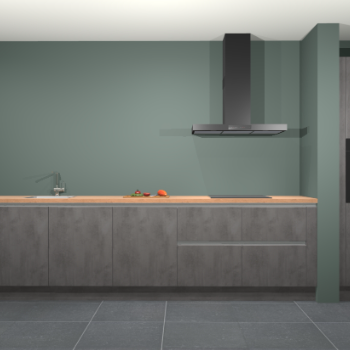 Beton antraciet greeploze keuken Elzas 40741