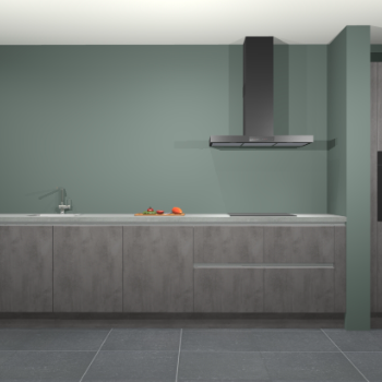 Beton antraciet greeploze keuken Elzas 40747