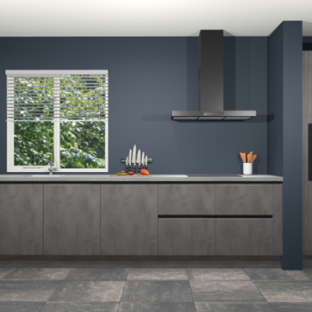 Beton antraciet greeploze keuken Elzas 40750