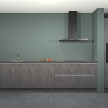 Beton antraciet greeploze keuken Elzas 40753