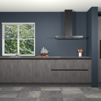 Beton antraciet greeploze keuken Elzas 40756