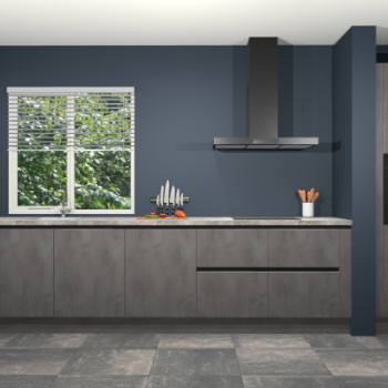 Beton antraciet greeploze keuken Elzas 40762