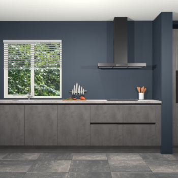 Beton antraciet greeploze keuken Elzas 40768