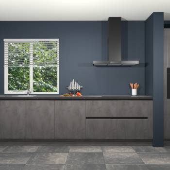 Beton antraciet greeploze keuken Elzas 40774