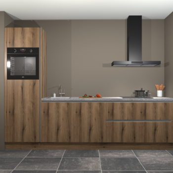 Gouden eiken greeploze keuken Belize 41400