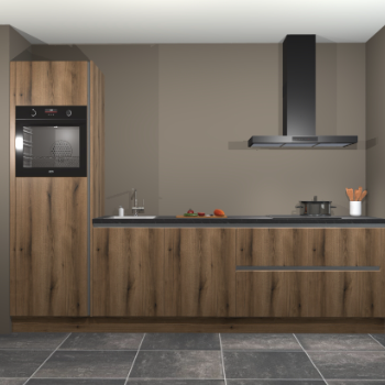 Gouden eiken greeploze keuken Belize 41406