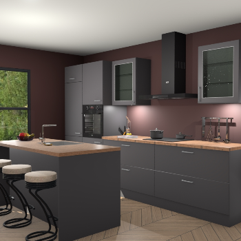 Onyxgrijze keuken Canada 25978