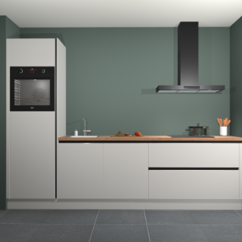 Zijdegrijze hoogglans greeploze keuken Belize 41521