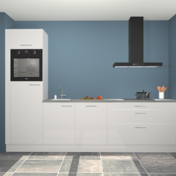 Zijdegrijze hoogglans keuken Belize 41522