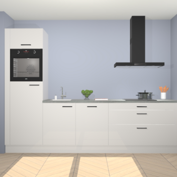 Zijdegrijze hoogglans keuken Belize 41525