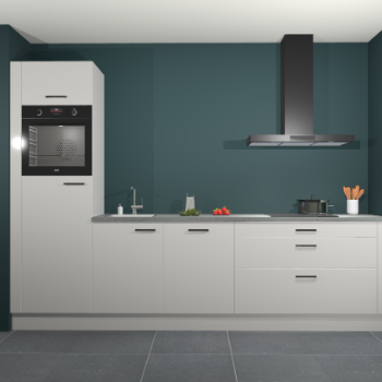 Zijdegrijze hoogglans keuken Belize 41526