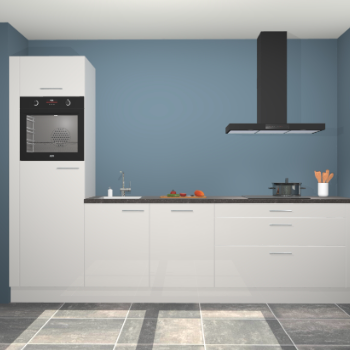 Zijdegrijze hoogglans keuken Belize 41528