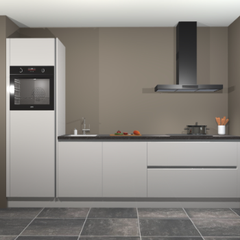 Zijdegrijze hoogglans greeploze keuken Belize 41530