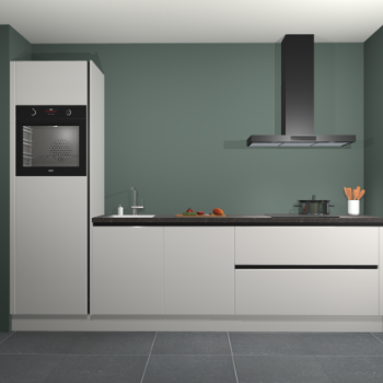 Zijdegrijze hoogglans greeploze keuken Belize 41533