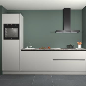 Zijdegrijze hoogglans greeploze keuken Belize 41539