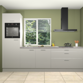 Zijdegrijze hoogglans keuken Belize 41541