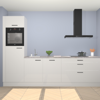 Zijdegrijze hoogglans keuken Belize 41543