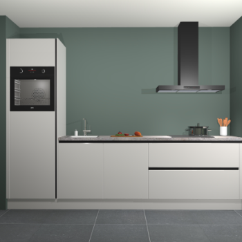 Zijdegrijze hoogglans greeploze keuken Belize 41545