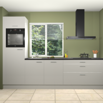 Zijdegrijze hoogglans keuken Belize 41547