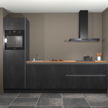 Beton zwarte greeploze keuken Belize 41891