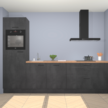 Beton zwarte keuken Belize 41892