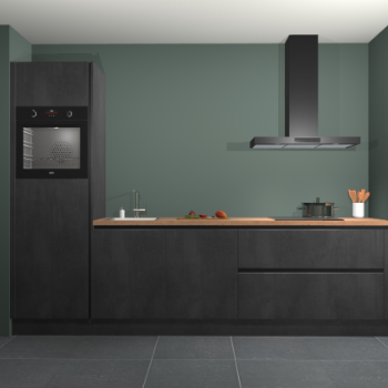 Beton zwarte greeploze keuken Belize 41894