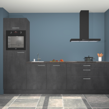 Beton zwarte keuken Belize 41901