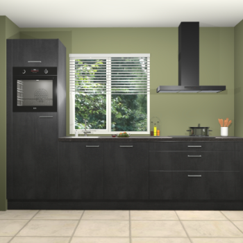 Beton zwarte keuken Belize 41902