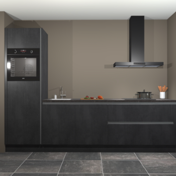 Beton zwarte greeploze keuken Belize 41903