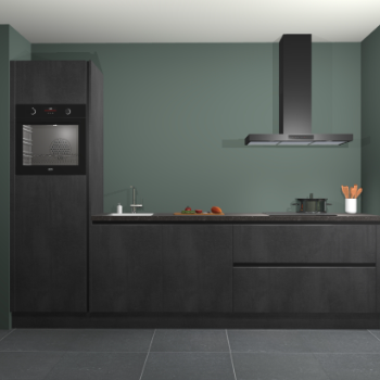 Beton zwarte greeploze keuken Belize 41906