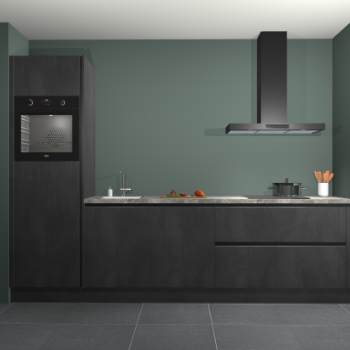 Beton zwarte greeploze keuken Belize 41912