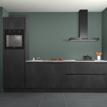 Beton zwarte greeploze keuken Belize 41918