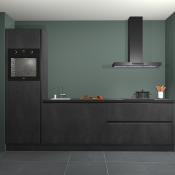 Beton zwarte greeploze keuken Belize 41924