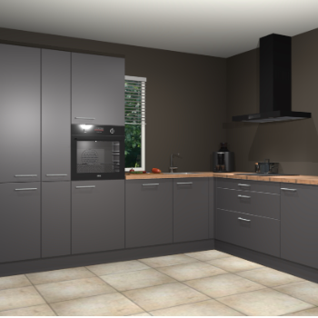 Onyxgrijze keuken India 41964