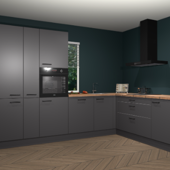 Onyxgrijze keuken India 41967