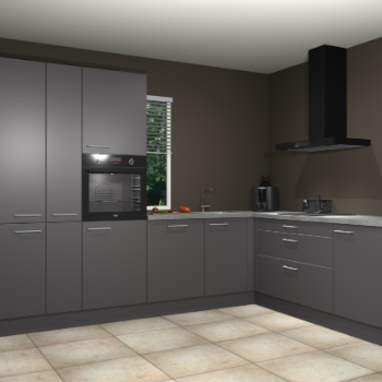 Onyxgrijze keuken India 41972