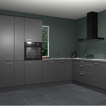 Onyxgrijze keuken India 41973