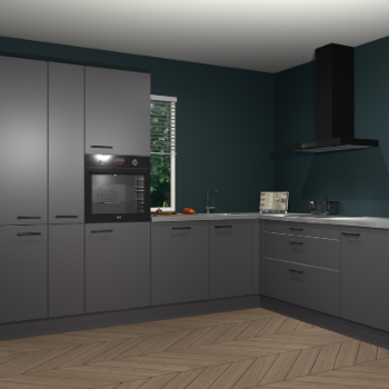 Onyxgrijze keuken India 41975