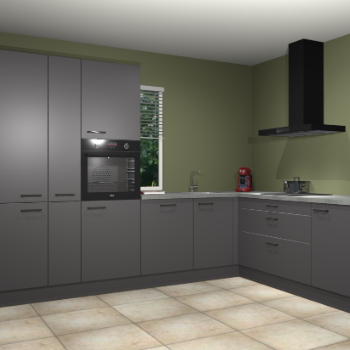 Onyxgrijze keuken India 41976