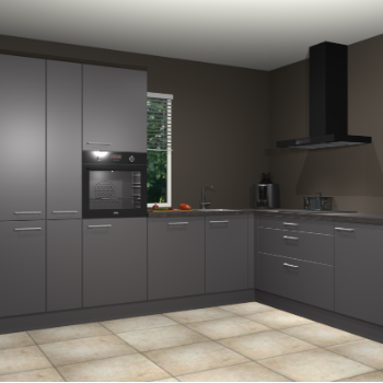 Onyxgrijze keuken India 41978