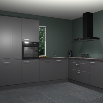 Onyxgrijze keuken India 41979