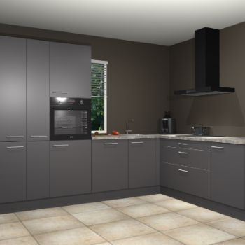 Onyxgrijze keuken India 41984