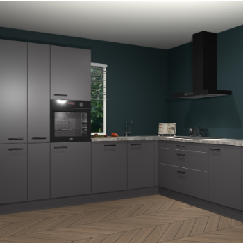 Onyxgrijze keuken India 41987