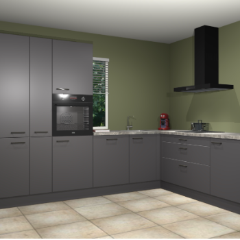 Onyxgrijze keuken India 41988