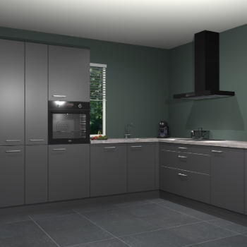 Onyxgrijze keuken India 41991