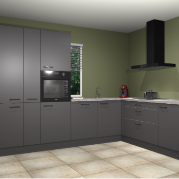 Onyxgrijze keuken India 41994