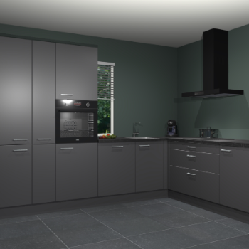 Onyxgrijze keuken India 41997