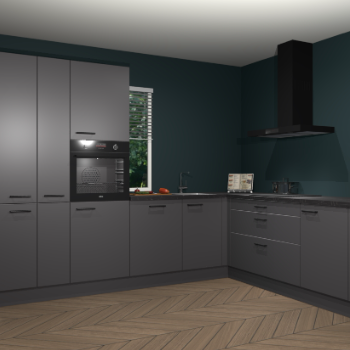 Onyxgrijze keuken India 41999