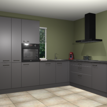 Onyxgrijze keuken India 42000